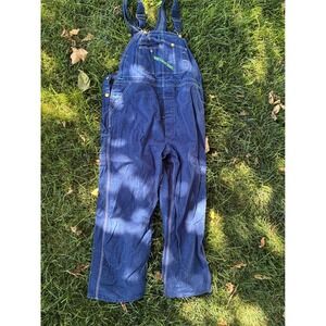 Key Imperial Denim Bib Overalls Mens Blue Indigo Workwear Dungarees Large